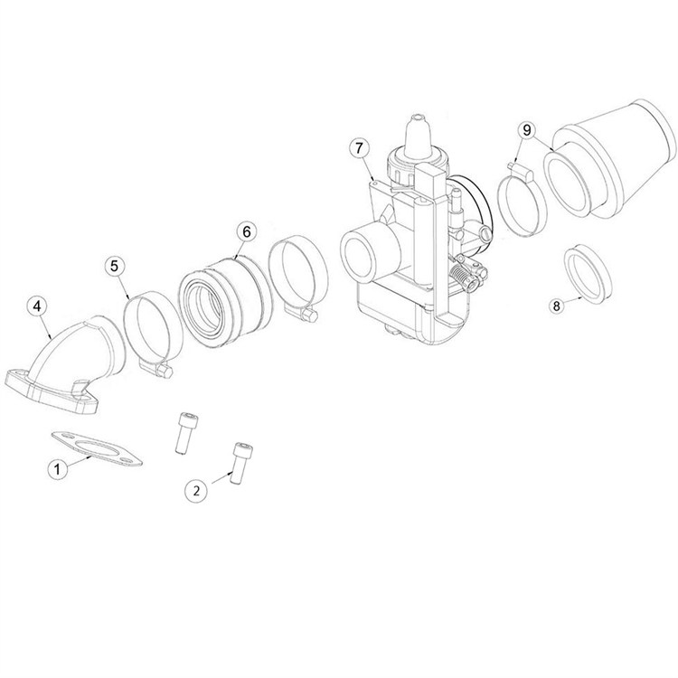 Carburatore Dell'Orto PHBL 24 originale Ohvale GP0 EVO 110 4 Marce (2022-2025) 