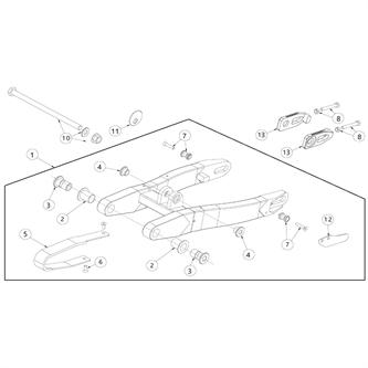boccola perno forcellone esterna originale ohvale gp0 evo 22 25