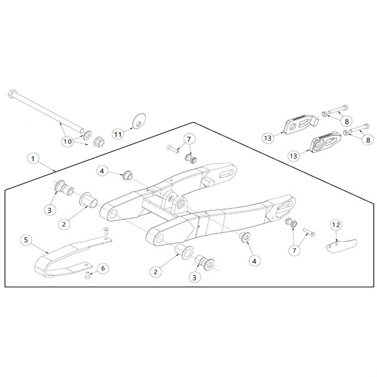 Boccola perno forcellone interna originale Ohvale GP0 EVO (2022-2025) 