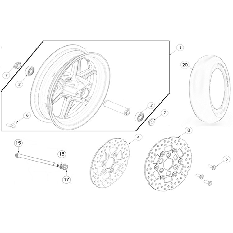 Valvola cerchio anteriore originale Ohvale GP0 EVO (2022-2025) 