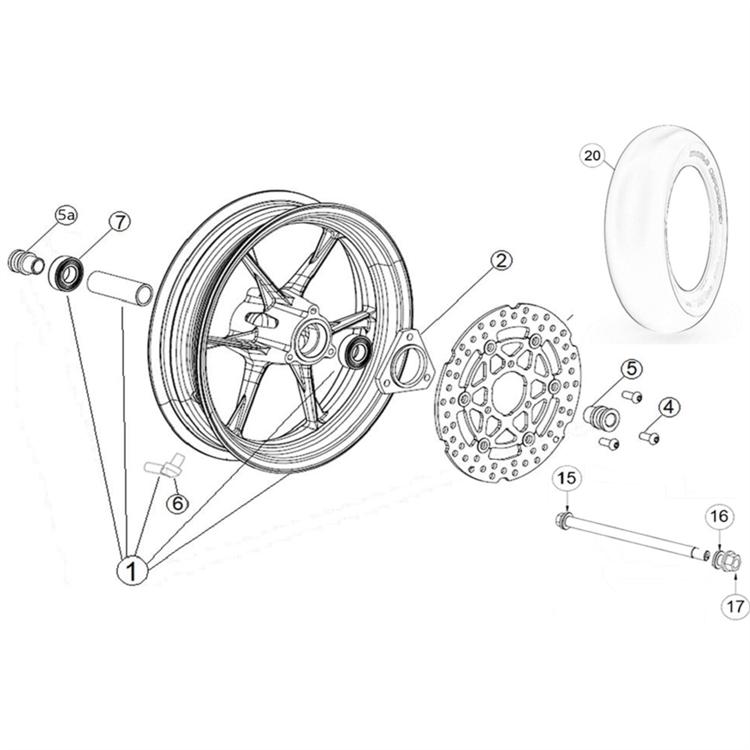 Distanziale sinistro ruota anteriore originale Ohvale GP2 (2021-2025) Racing