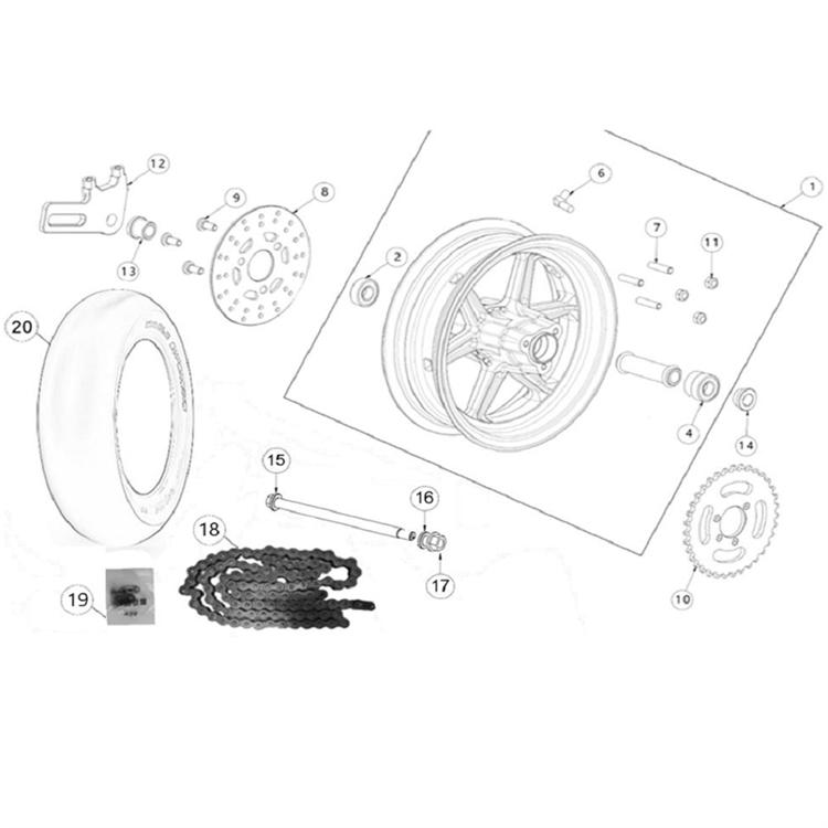 Disco freno posteriore 155 mm originale Ohvale GP0 EVO (2022-2025) 