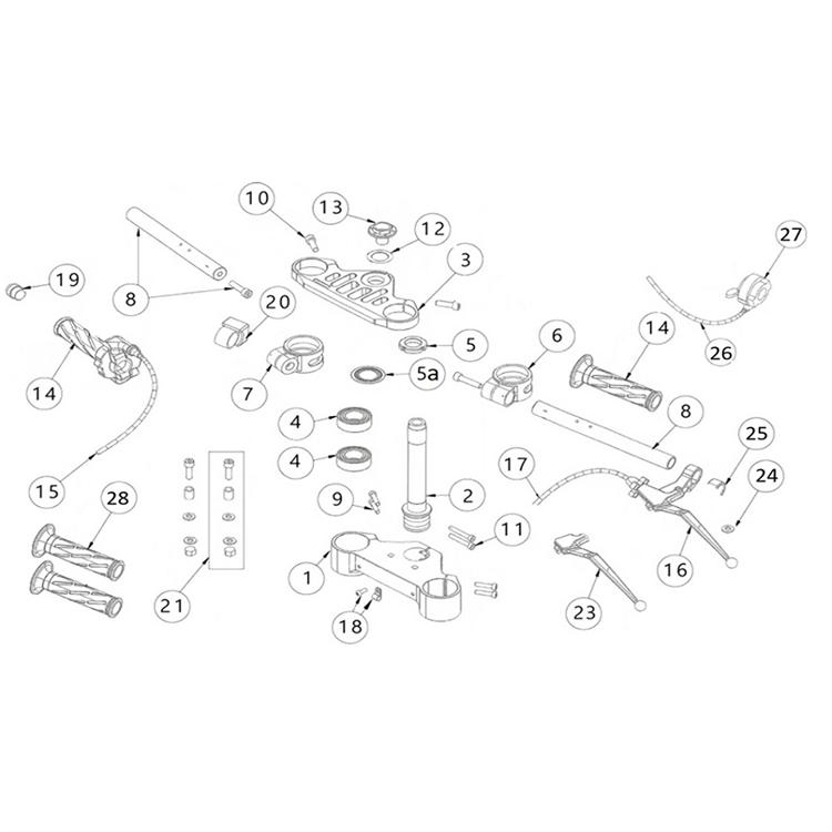 Contrappeso manubrio originale Ohvale GP2 (2021-2025) 