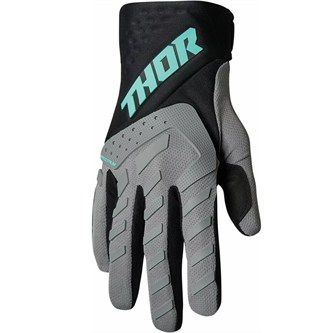 guanti cross bambino thor spectrum grigio nero menta guanti cross bambino thor spectrum grigio nero menta