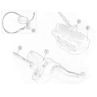 leva pompa freno anteriore originale ohvale gp0 evo 22 25 brembo