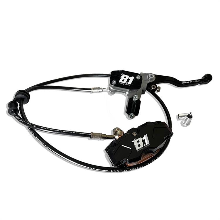 Impianto freno completo 8.1 anteriore pinza 82 mm Nero