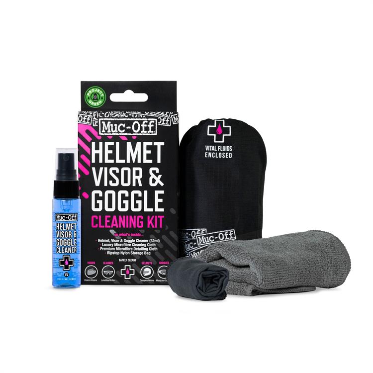 Kit completo pulizia casco visiera e lenti Muc-Off