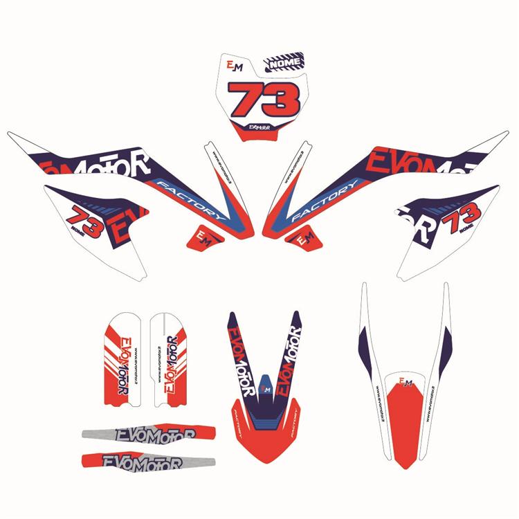 Kit grafiche pit bike replica KTM 65 Evomotor