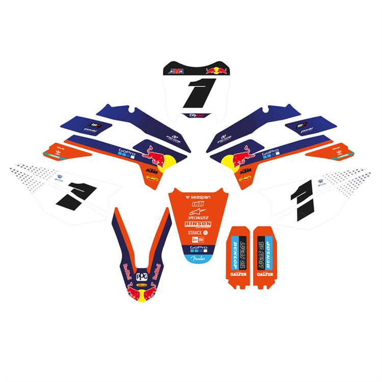 Kit grafiche pit bike KAYO KRZ RedBull - Evomotor