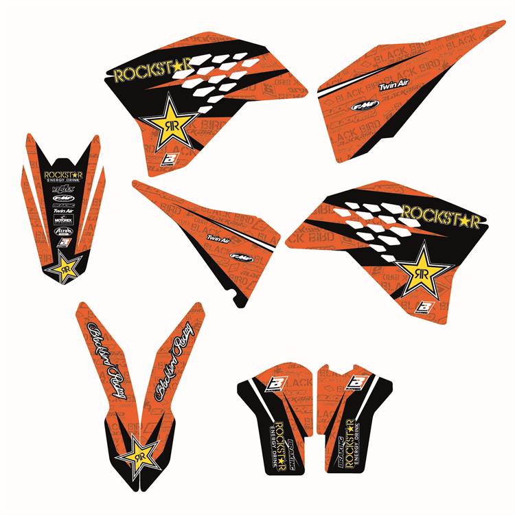Kit grafiche KTM 125 SX (07-10) Rockstar Energy