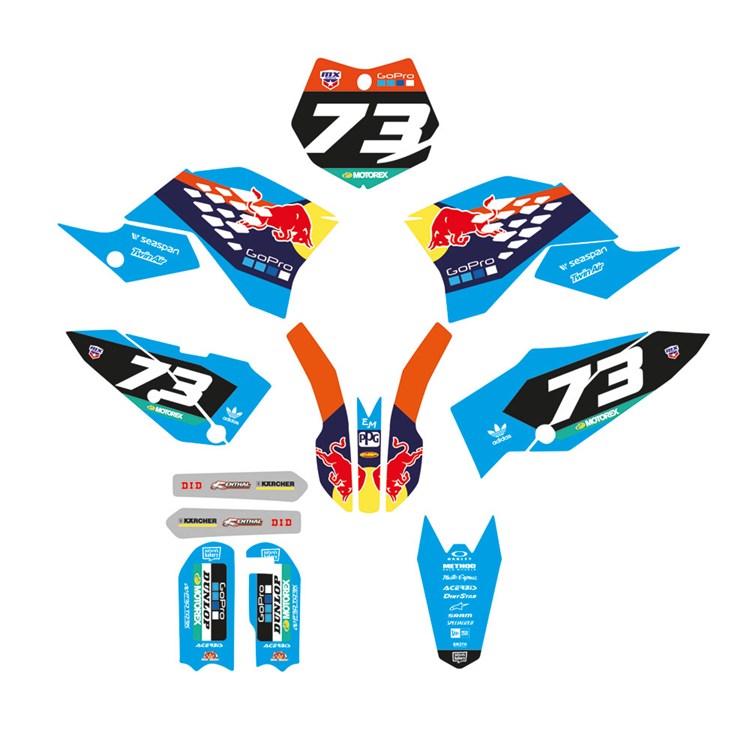 Kit grafiche KTM 65 SX (2012-2015) Redbull Bianco