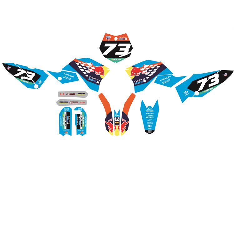 Kit grafiche KTM SX 65 (12-15) Redbull Bianche