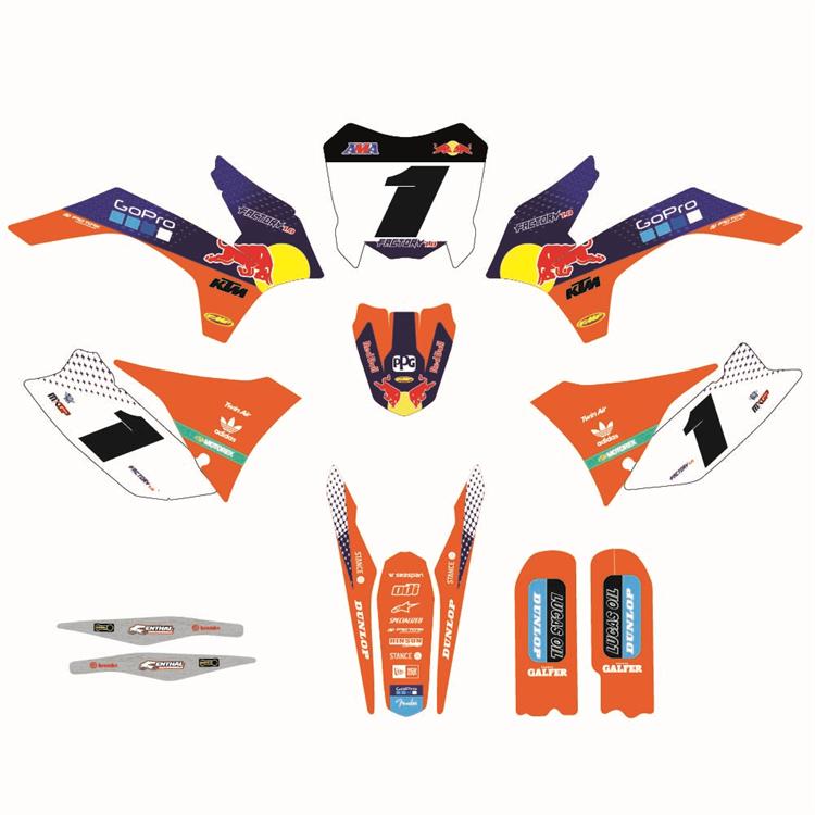 Kit grafiche pit bike replica KTM 85 RedBull personalizzabili