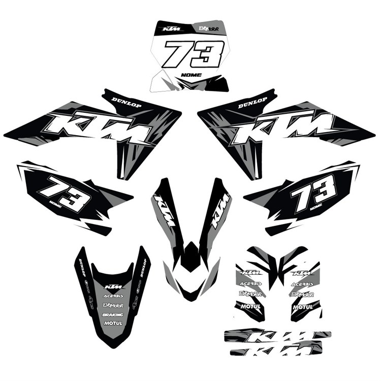 Kit grafiche KTM 65 SX (2024-2025) Ice gray