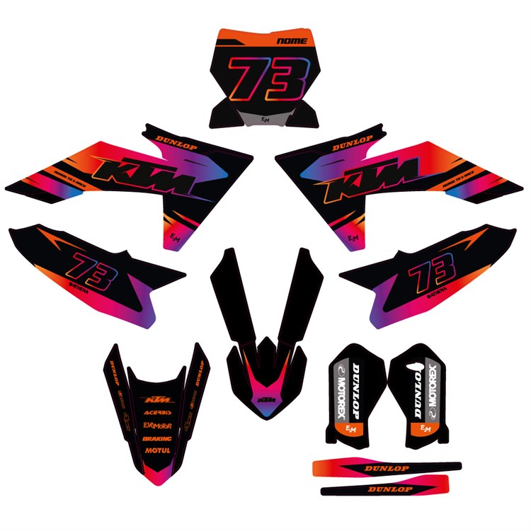 Kit grafiche KTM 65 SX (2024-2025) Rainbow