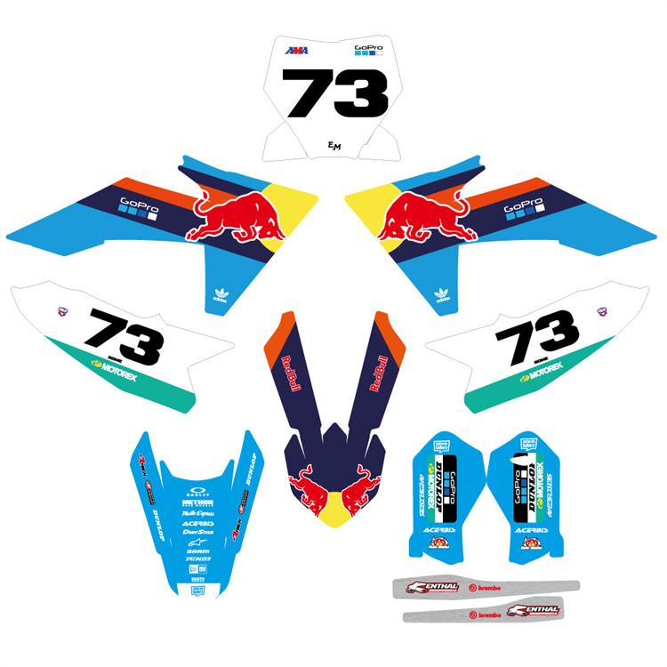 Kit grafiche KTM SX 65 (24-25) Redbull Bianco
