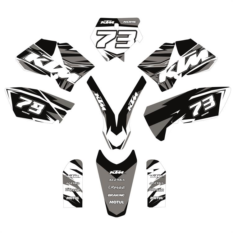 Kit grafiche KTM 85 SX (2006-2012) ice grey