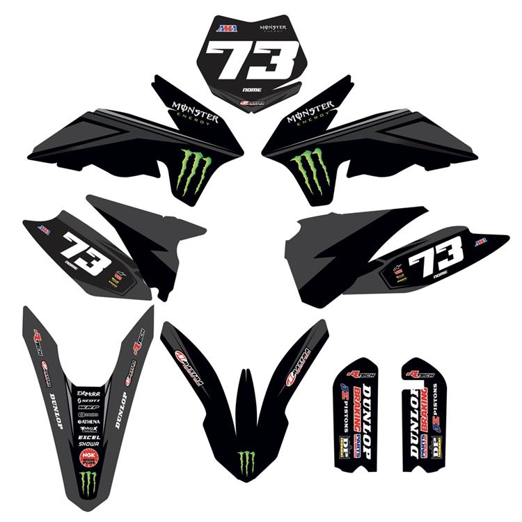 Kit grafiche KTM SX 85 (13-17) Monster Grigio 1
