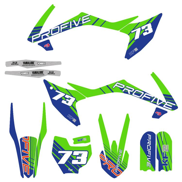 Kit grafiche originali Profive KF2 Verde personalizzabili