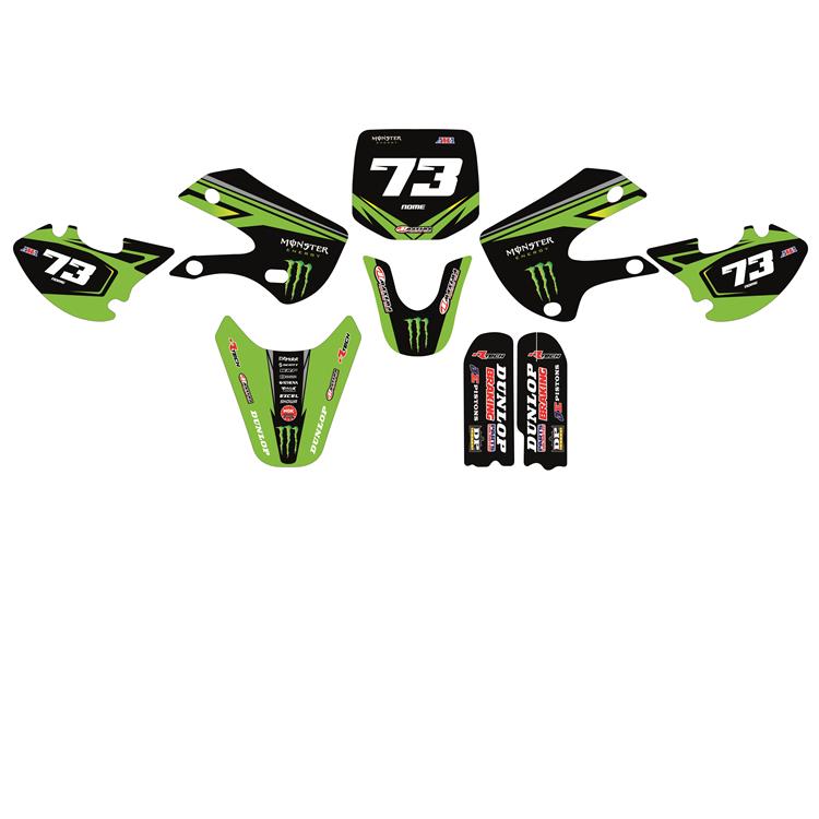 Kit grafiche pit bike BBR Monster Verde
