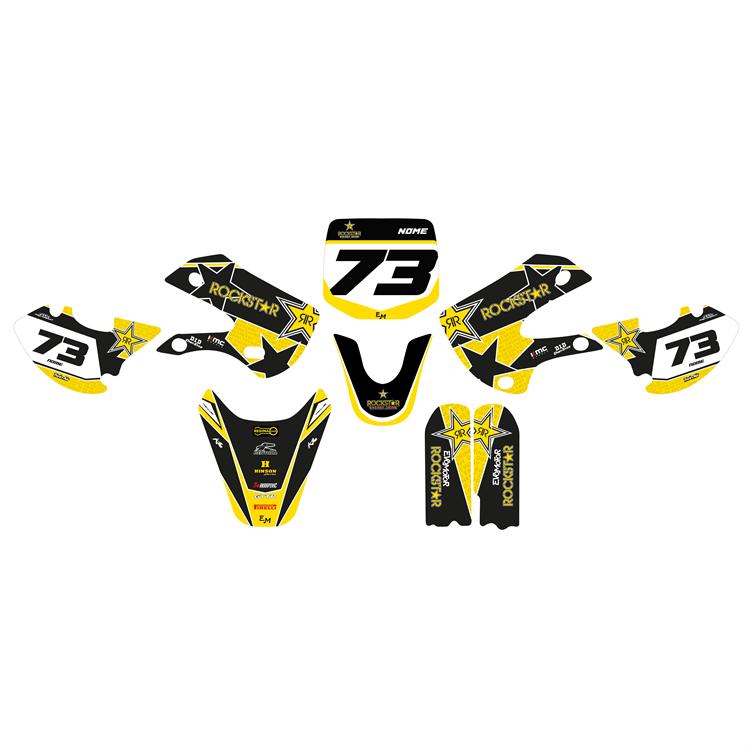 Kit grafiche pit bike BBR Rockstar personalizzabili