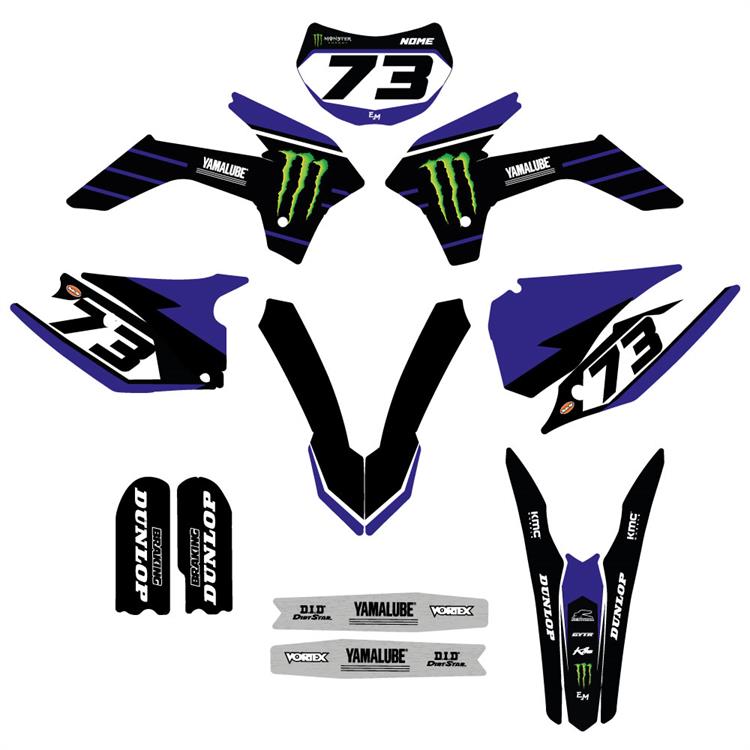 Kit grafiche pit bike KAYO K2 250 Monster Blu