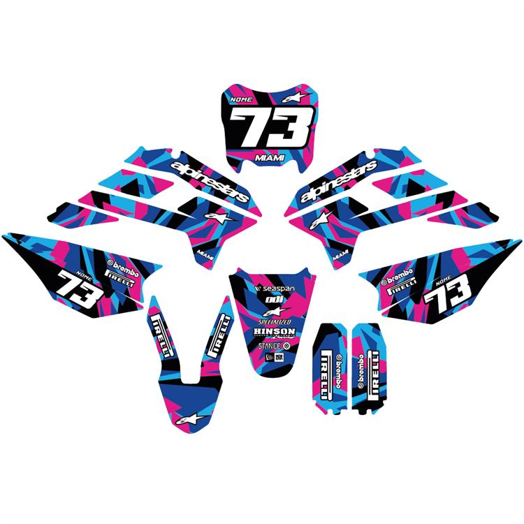 Kit grafiche pit bike KAYO KRZ/TT Miami personalizzabili