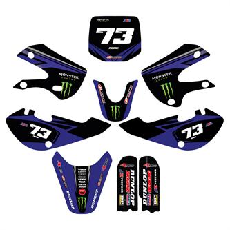 kit grafiche pit bike klx monster blu
