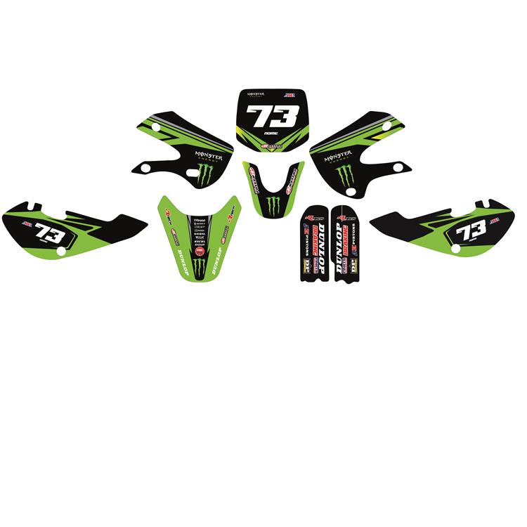 Kit grafiche pit bike KLX Monster Verde