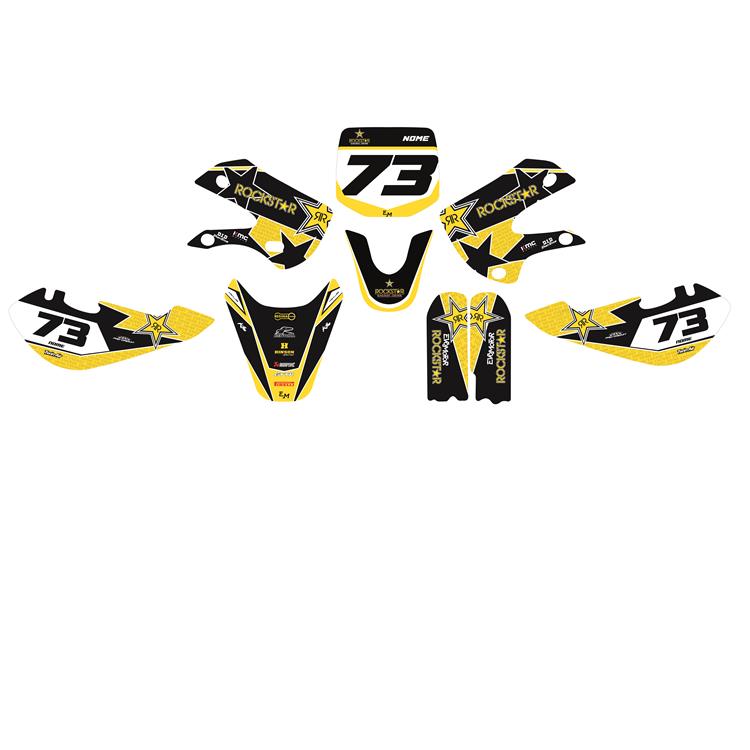 Kit grafiche pit bike KLX Rockstar personalizzabili