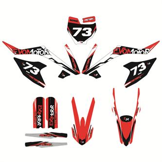 kit grafiche pit bike replica ktm 65 red evo