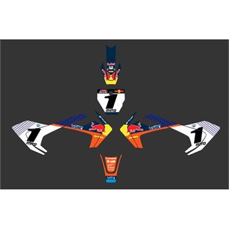 kit grafiche pit bike t moto m1to red bull