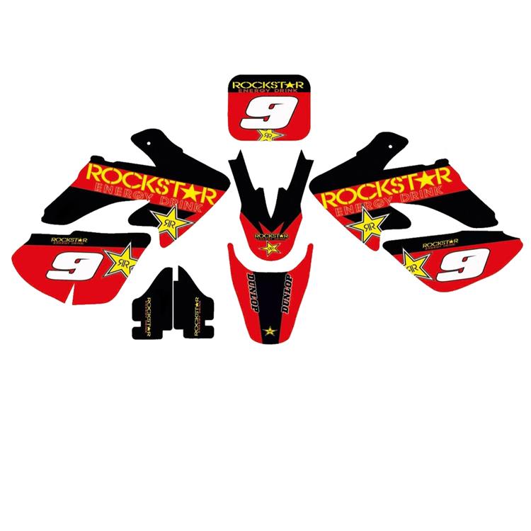 Kit grafiche pit bike CRF 50 Rockstar Rosso
