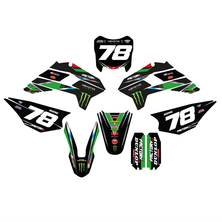 Kit grafiche pit bike KAYO KRZ/TT Monster Kawa personalizzabili
