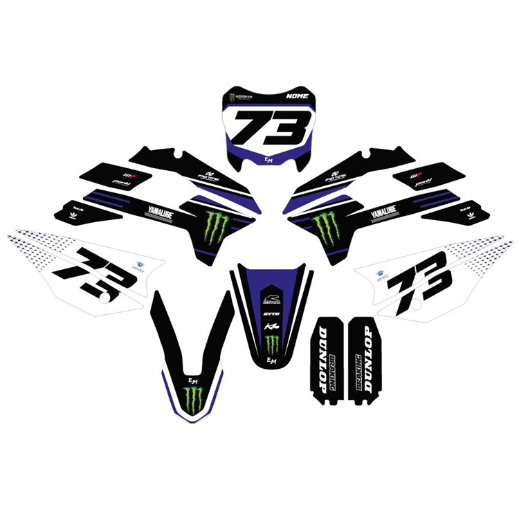Kit grafiche pit bike KAYO KRZ/TT Yamaha Monster personalizzabili