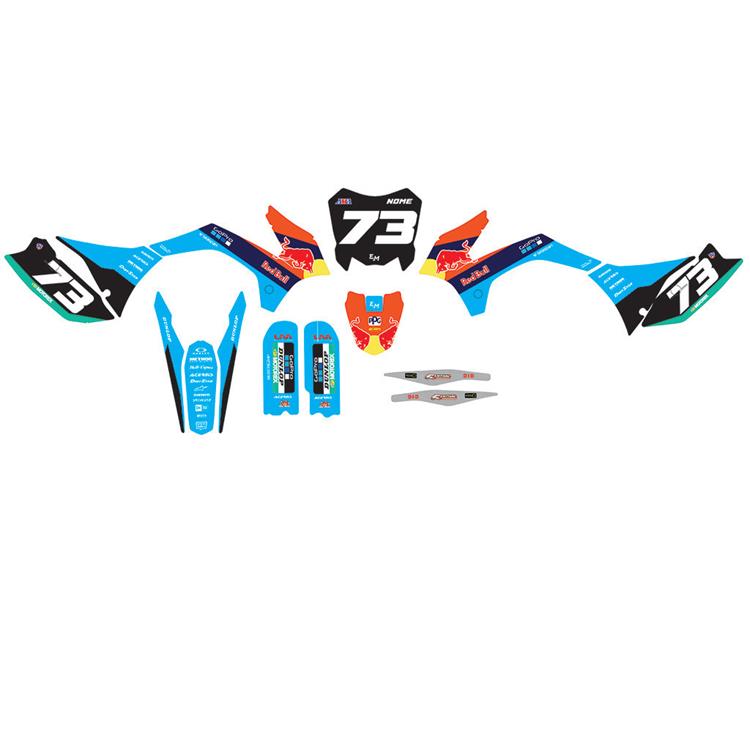 Kit grafiche pit bike replica KTM 85 RedBull Ice Nere