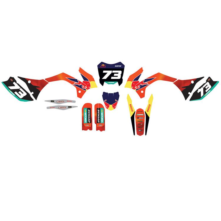 Kit grafiche pit bike replica KTM 85 RedBull MXGP Nere