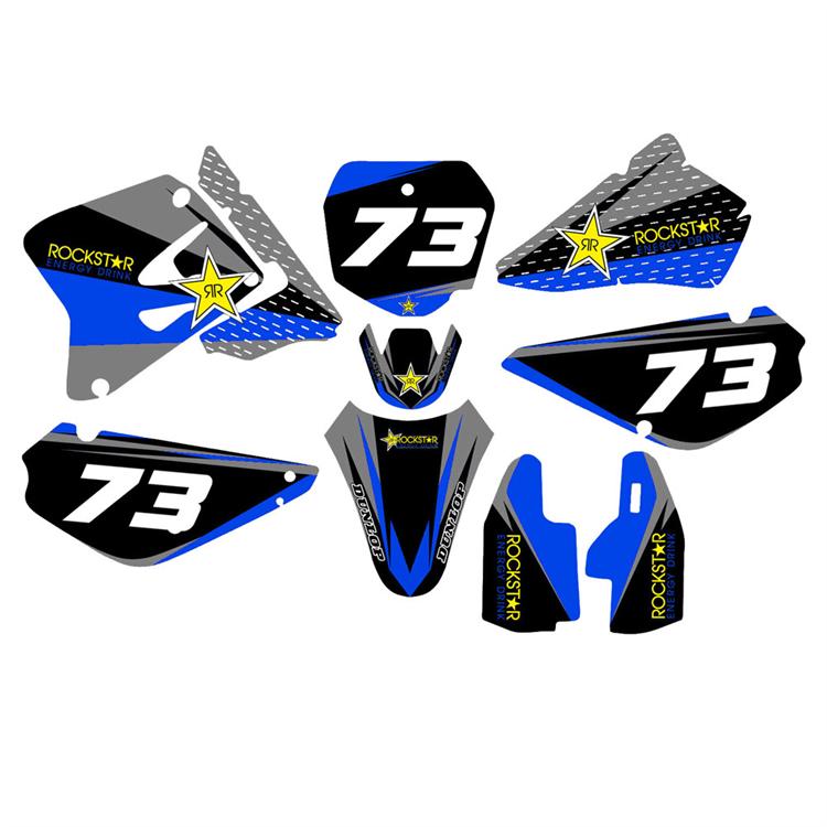 Kit grafiche Suzuki RM 85 (2000-2022) Rockstar Blu Giallo