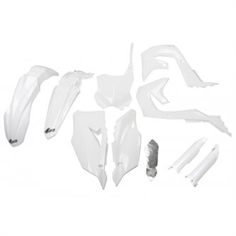 kit plastiche con parasteli kawasaki kx 250 f 21 24 colore bianco