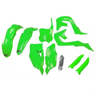 kit plastiche con parasteli kawasaki kx 250 f 21 24 colore verde fluo