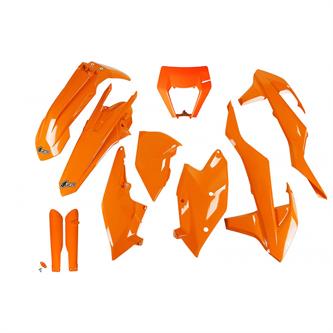 kit plastiche con parasteli ktm 125 xc w 17 19 colore arancione