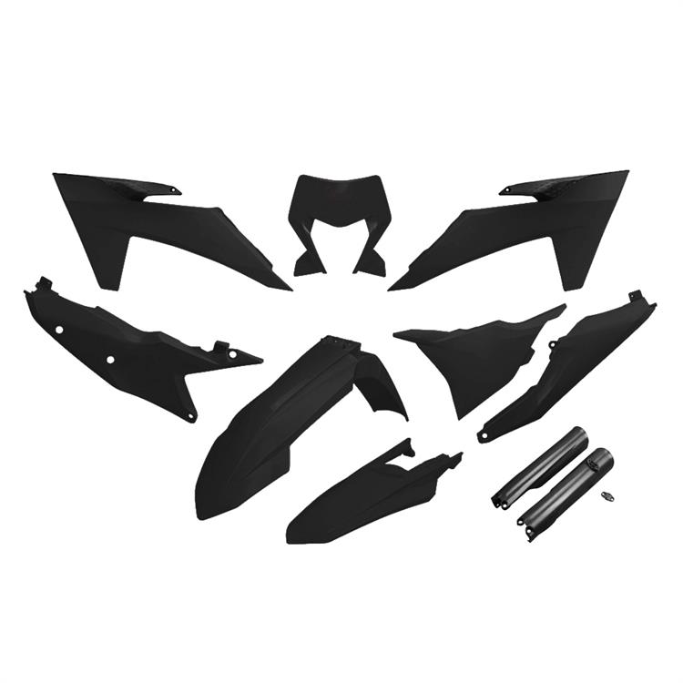 Kit plastiche con parasteli KTM 250 SX-F (25) - colore nero