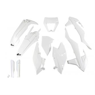 kit plastiche con parasteli ktm 300 exc 17 19 colore bianco