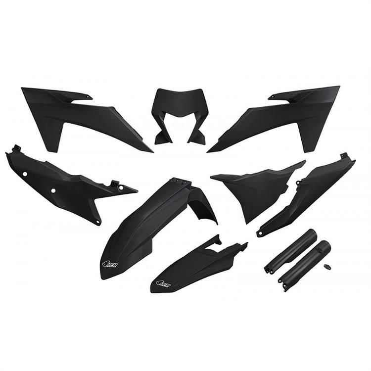 Kit plastiche con parasteli KTM 350 EXC-F (24-25) - colore nero