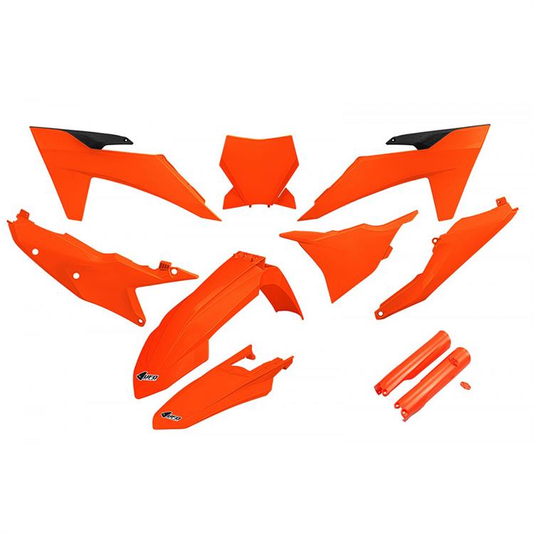 Kit plastiche con parasteli KTM 350 SX-F (23-24) - colore arancione fluo