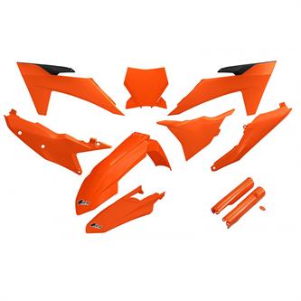 kit plastiche con parasteli ktm 350 sx f 23 24 colore arancione