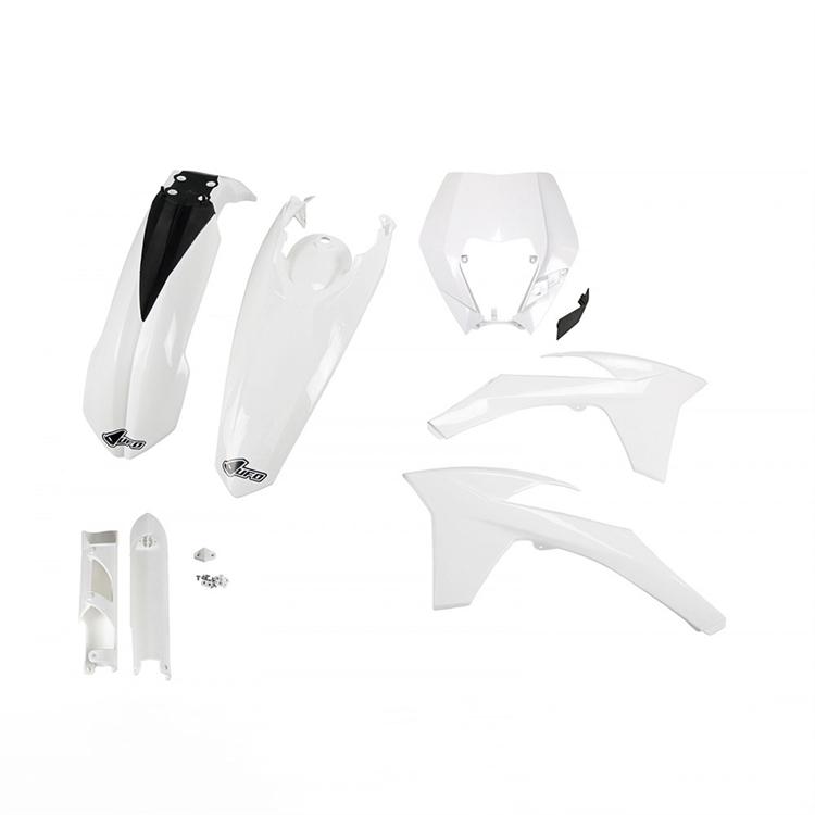 Kit plastiche con parasteli KTM 500 EXC-F (2012-2013) - colore Bianco