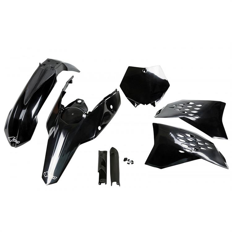 Kit plastiche con parasteli KTM 525 SX-F (2007) - colore Nero