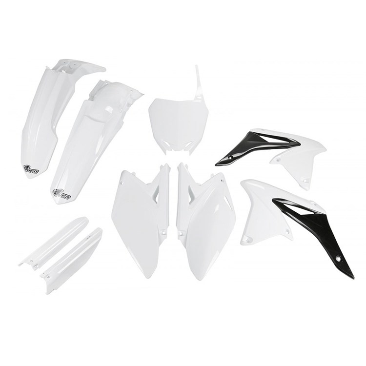 Kit plastiche con parasteli Suzuki RMZ 250 (2010-2018) - colore Bianco