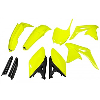 kit plastiche con parasteli suzuki rmz 250 2010 2018 colore giallo fluo